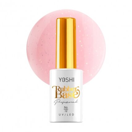 YOSHI Kaučiukinė Bazė su blizgučiais No12. 10 ml